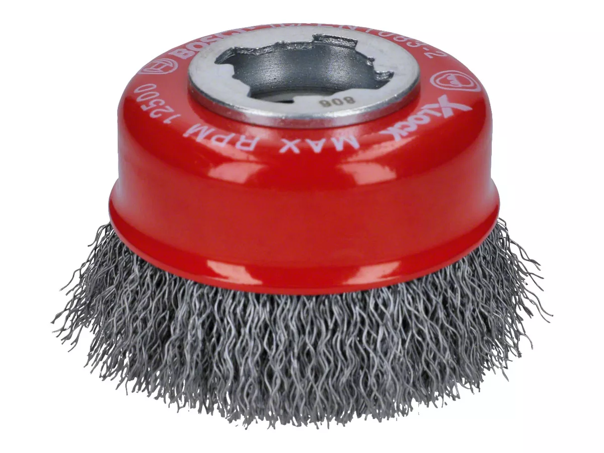 Brosse boisseau XLock Ø75mm fils acier ondulés clean for Metal